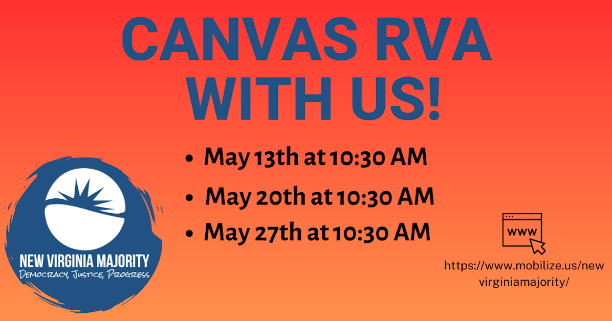 Richmond Canvass with New Virginia Majority for the 2023 June Primary